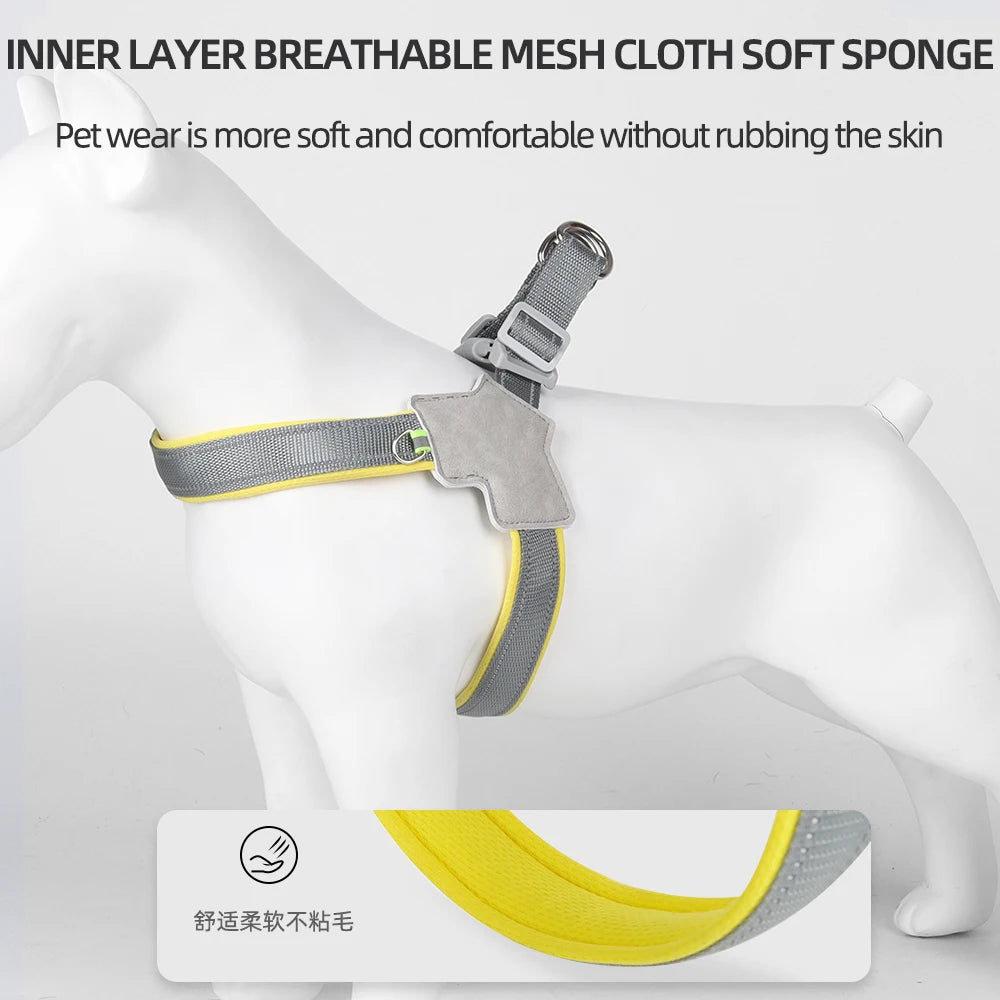 Reflective Pet Dog Harness for Small Medium Dogs Cat No Pull Vest Harnesses Puppy Chest Strap Pug Chihuahua Bulldog Supplies